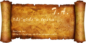 Téglás Anita névjegykártya