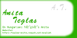 anita teglas business card